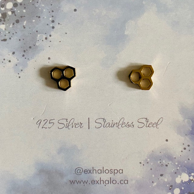 Honeycomb Stud Earrings